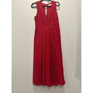 Women's Moulinette Soeurs Red Jumpsuit Size 6